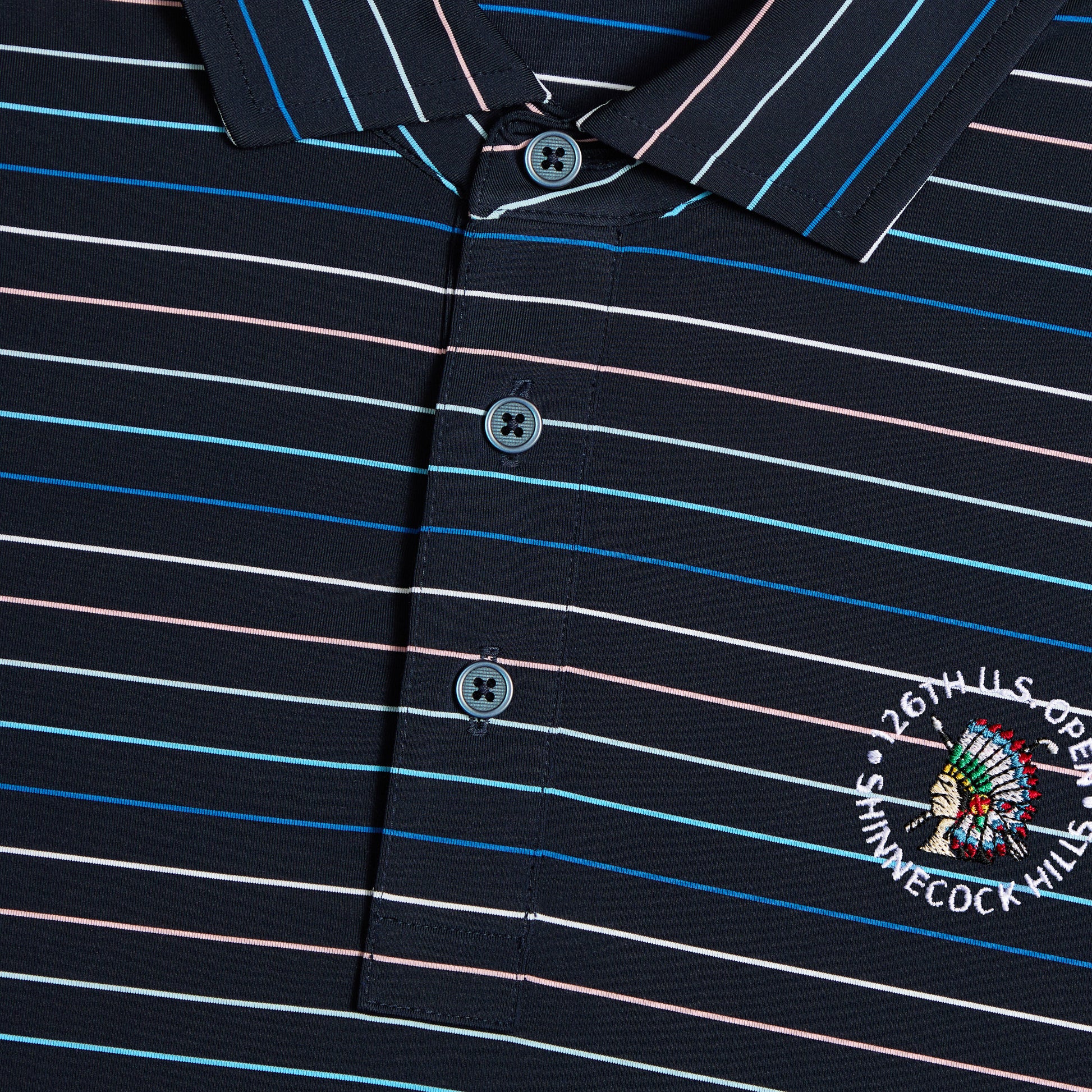 G/FORE 2026 U.S. OPEN MULTI STRIPE TECH JERSEY POLO