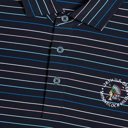 G/FORE 2026 U.S. OPEN MULTI STRIPE TECH JERSEY POLO