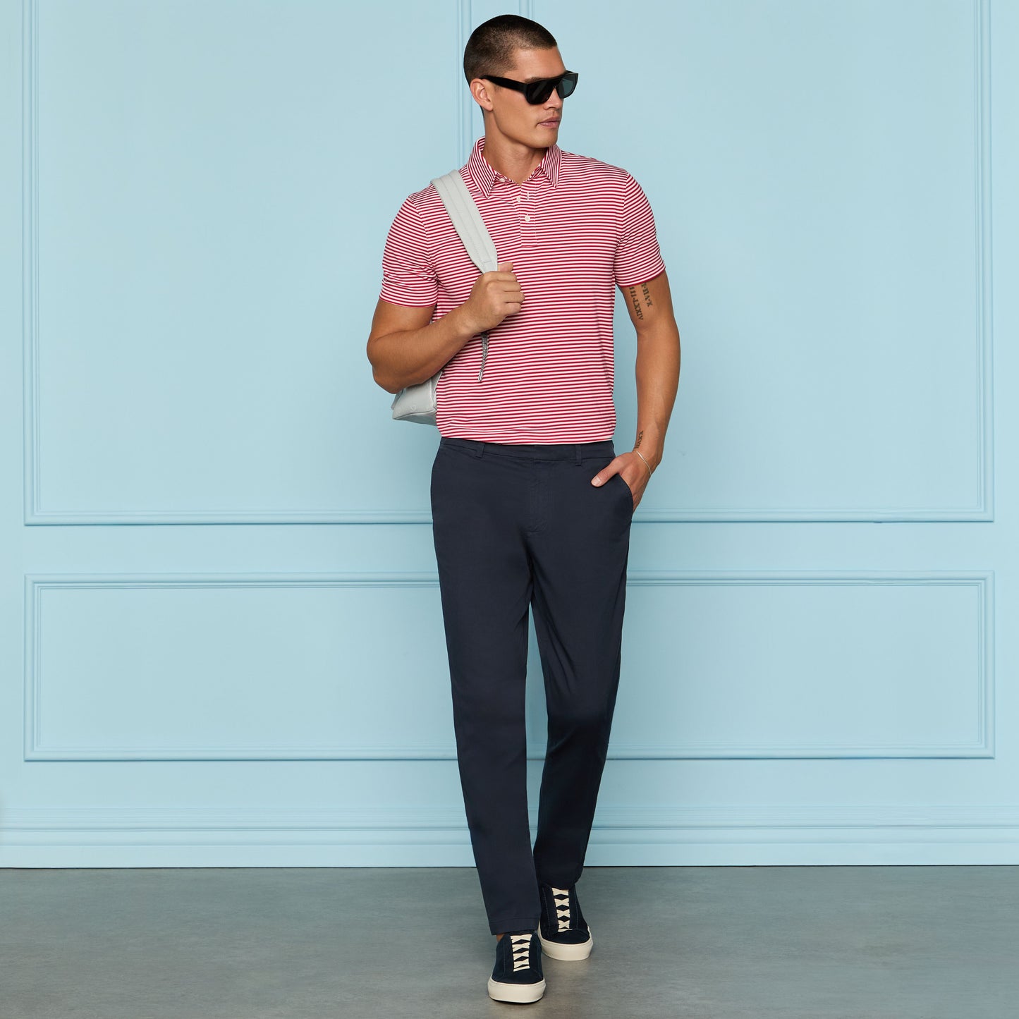 G/FORE ALL PLAY COTTON STRETCH STRAIGHT LEG TROUSER