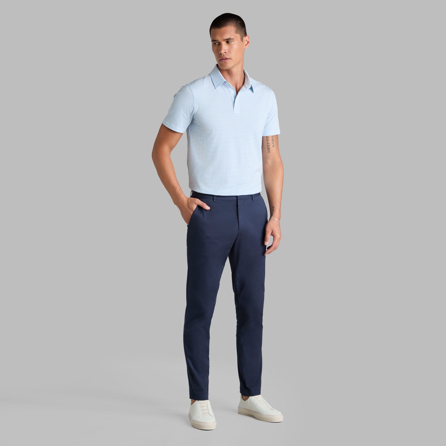 G/FORE ALL PLAY STRIPE STRETCH KNIT POLO