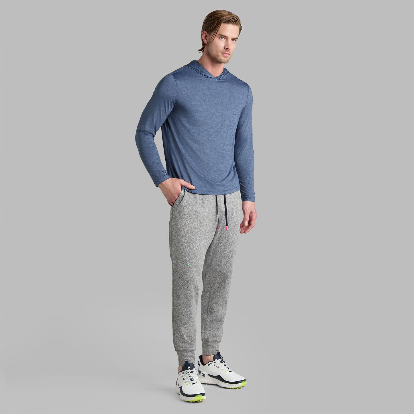 G/FORE MÉLANGE ICE NYLON HOODIE |PULLOVERS & QUARTER-ZIPS |G/FORE