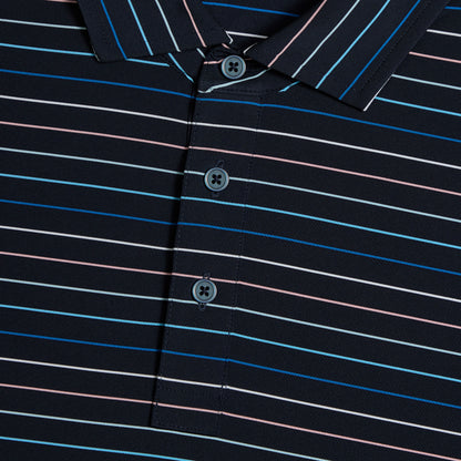 G/FORE MULTI STRIPE TECH JERSEY POLO