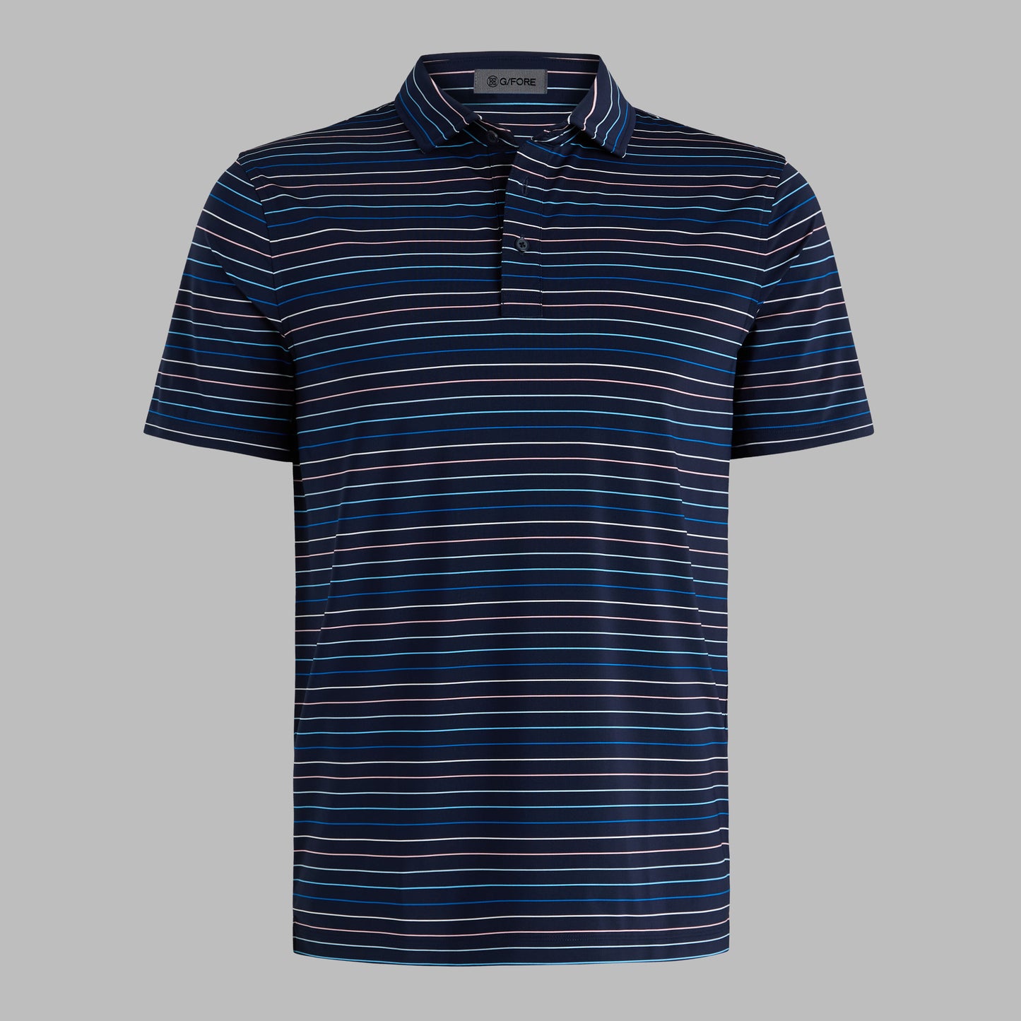 G/FORE MULTI STRIPE TECH JERSEY POLO