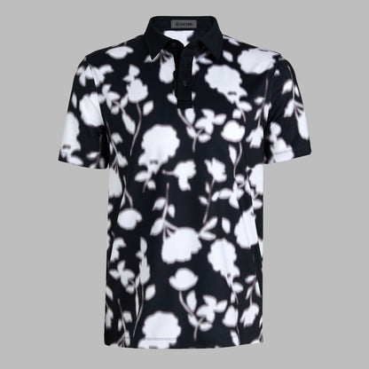 G/FORE BLUR FLORAL TECH JERSEY POLO