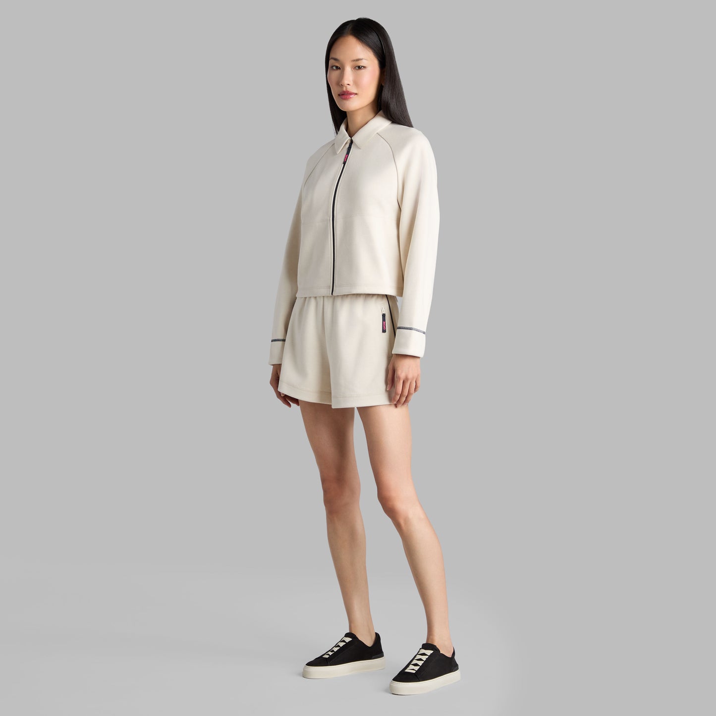 G/FORE COZY DOUBLE KNIT CROPPED COLLARED JACKET