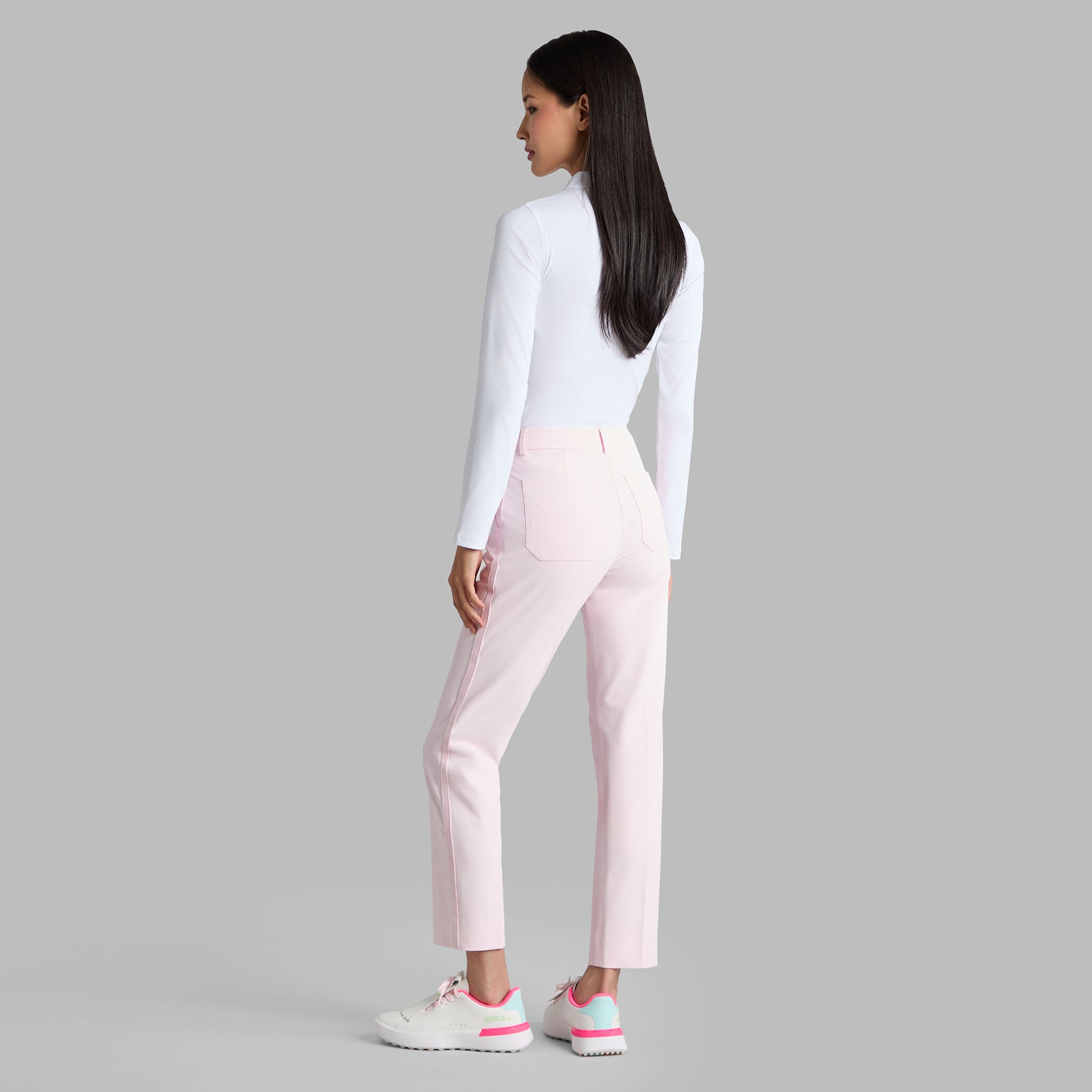 G/FORE RIBBED TECH NYLON LONG SLEEVE POLO