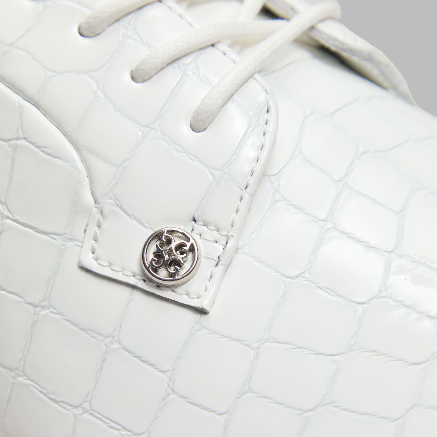 G/FORE LTD RELEASE GALLIVANTER G/LOCK CROC-EMBOSSED LEATHER DERBY GOLF SHOE