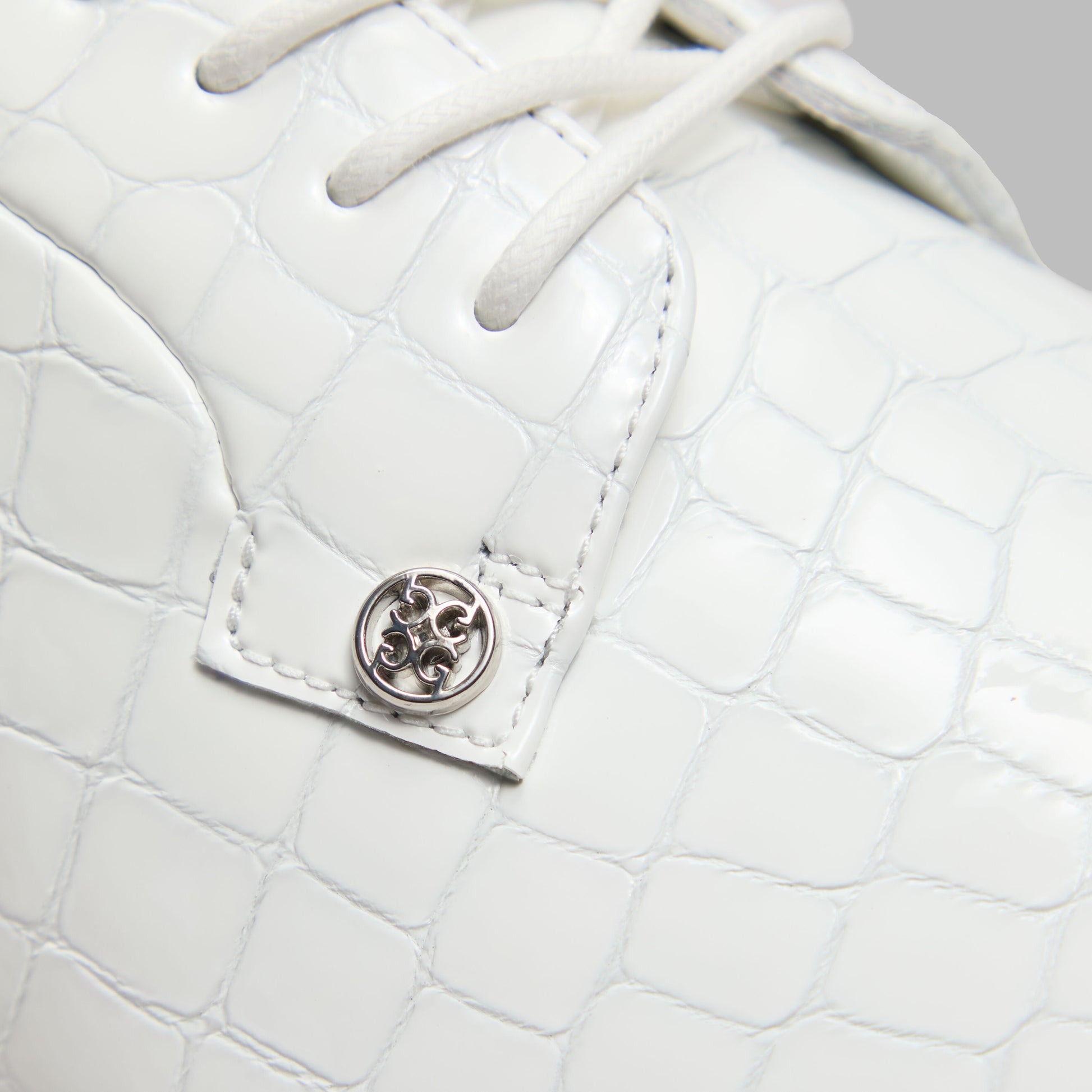 G/FORE LTD RELEASE GALLIVANTER G/LOCK CROC-EMBOSSED LEATHER DERBY GOLF SHOE