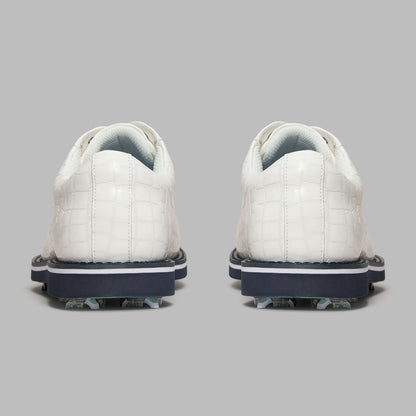 G/FORE LTD RELEASE GALLIVANTER G/LOCK CROC-EMBOSSED LEATHER DERBY GOLF SHOE