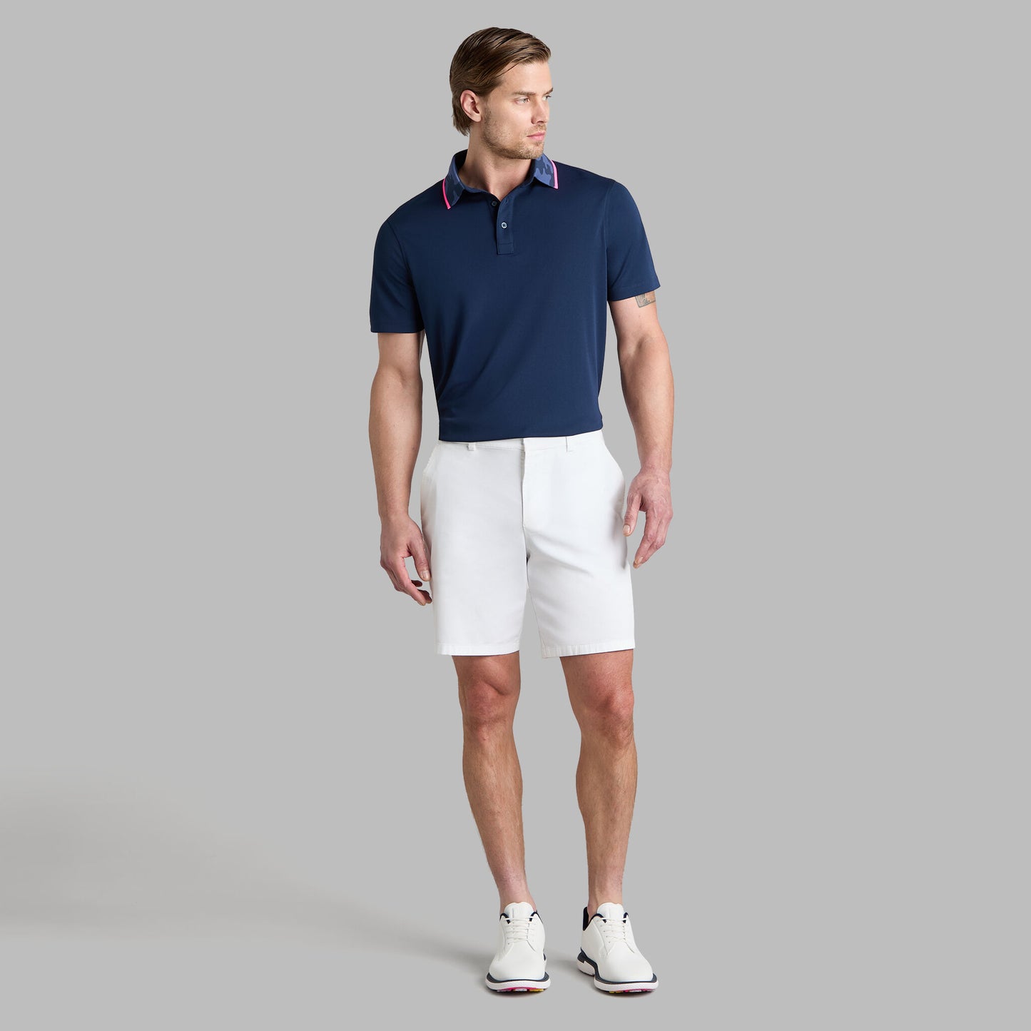 G/FORE CAMO COLLAR PERFORMANCE PIQUE POLO
