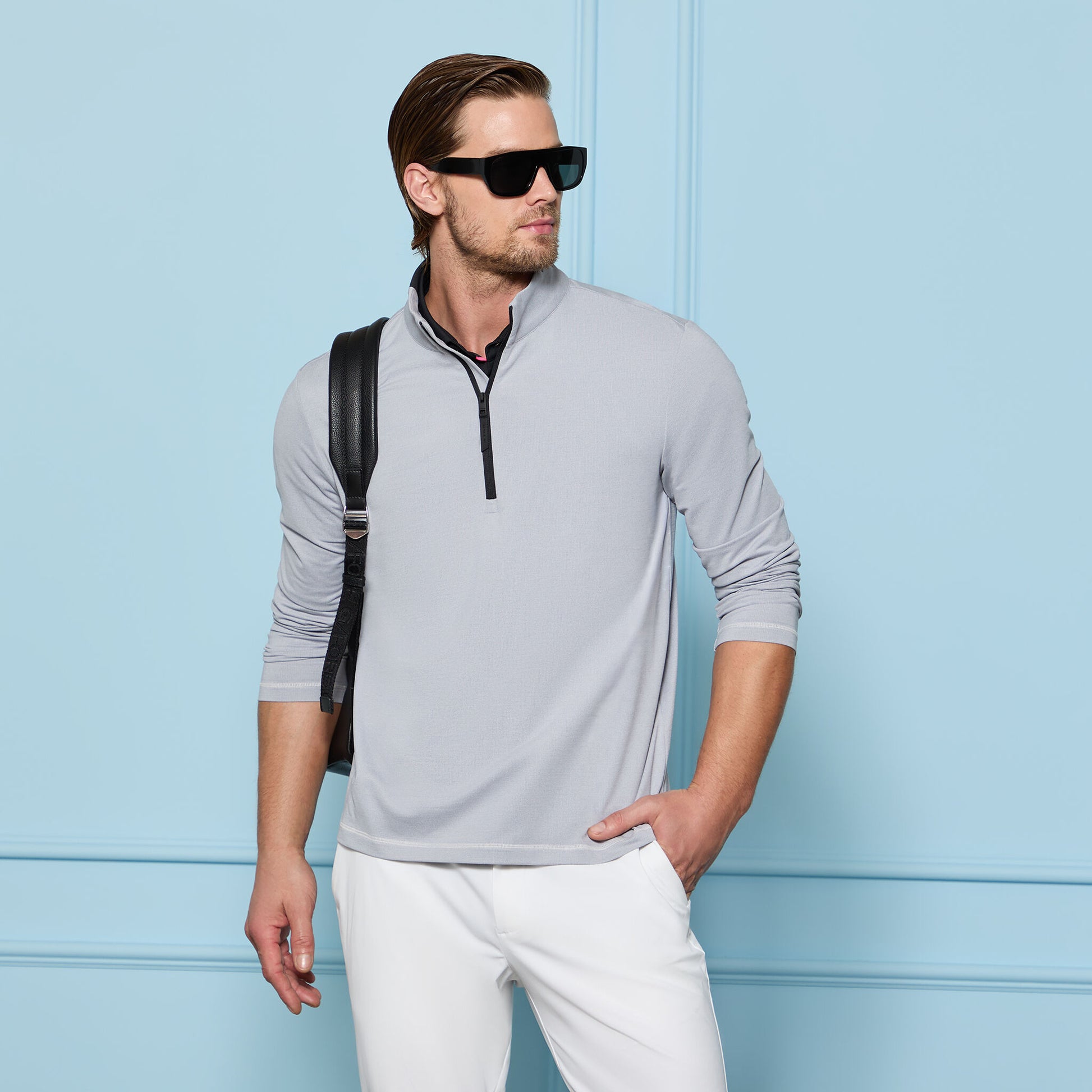 G/FORE BRUSHED BACK TECH 1/4 ZIP PULLOVER |PULLOVERS & QUARTER-ZIPS |G/FORE