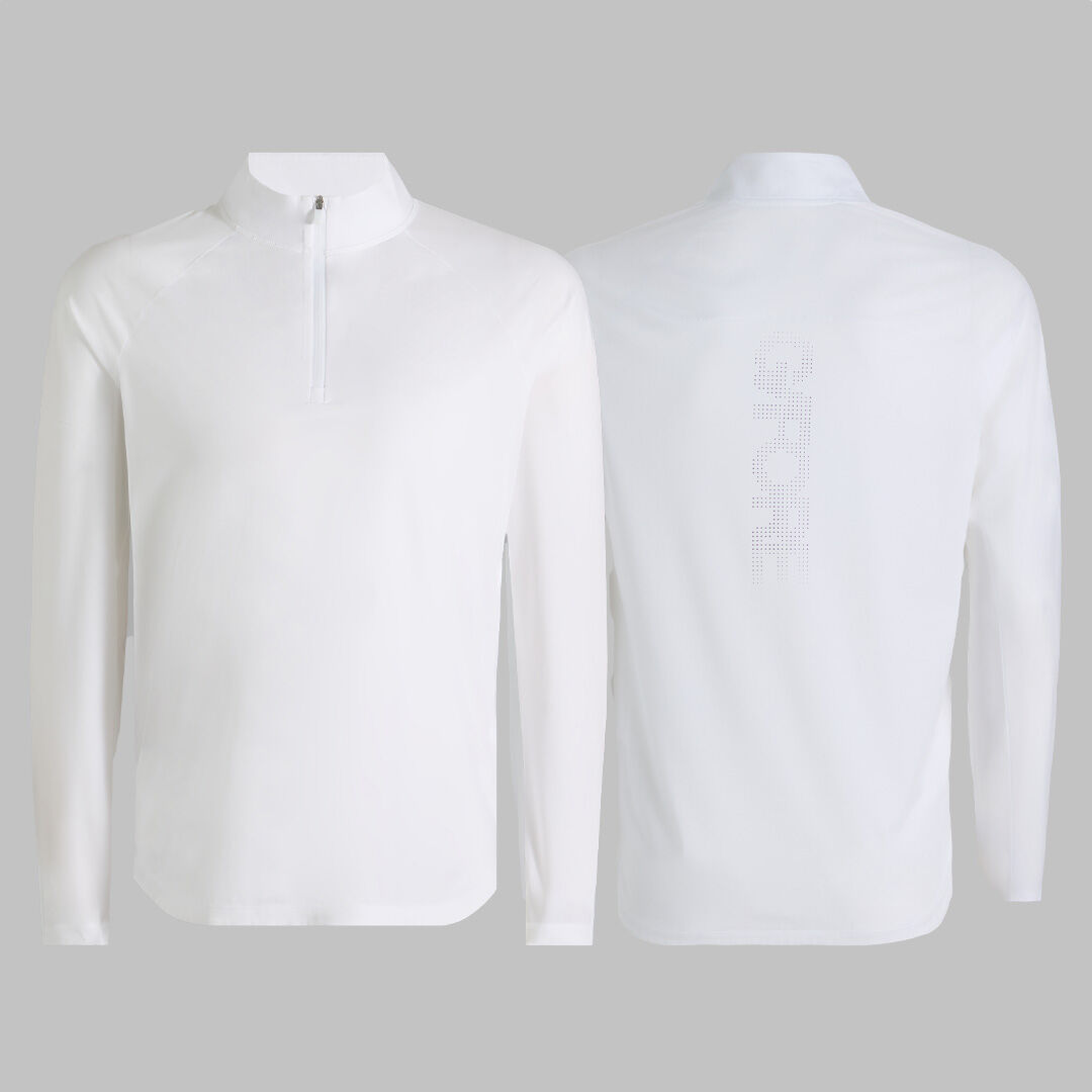 G/FORE TECH MÉLANGE RAGLAN QUARTER ZIP PULLOVER