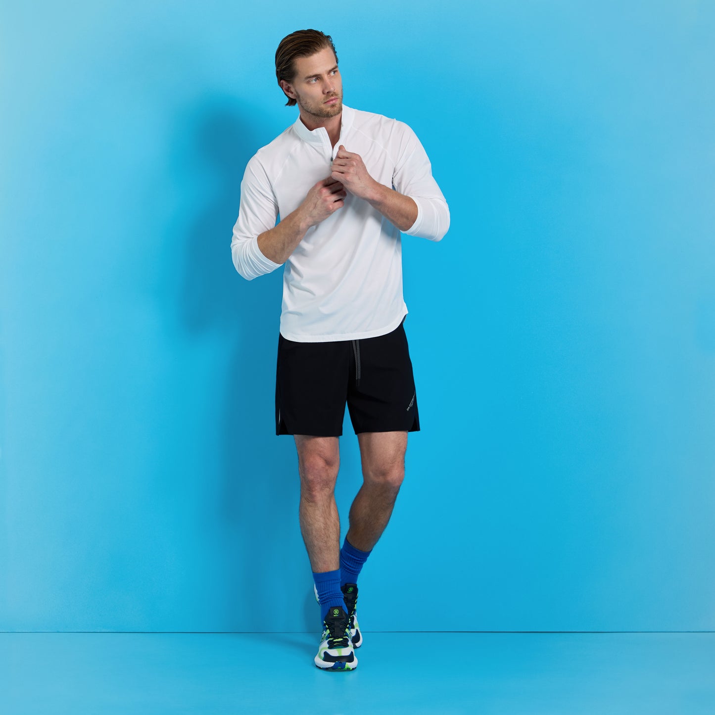 G/FORE TECH MÉLANGE RAGLAN QUARTER ZIP PULLOVER