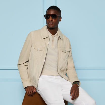 G/FORE SUEDE TRUCKER JACKET