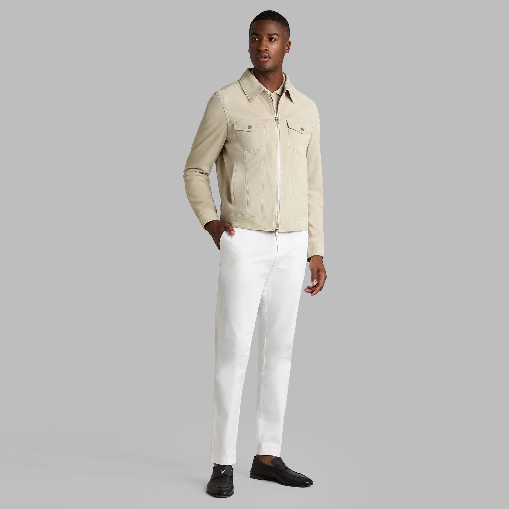 G/FORE SUEDE TRUCKER JACKET