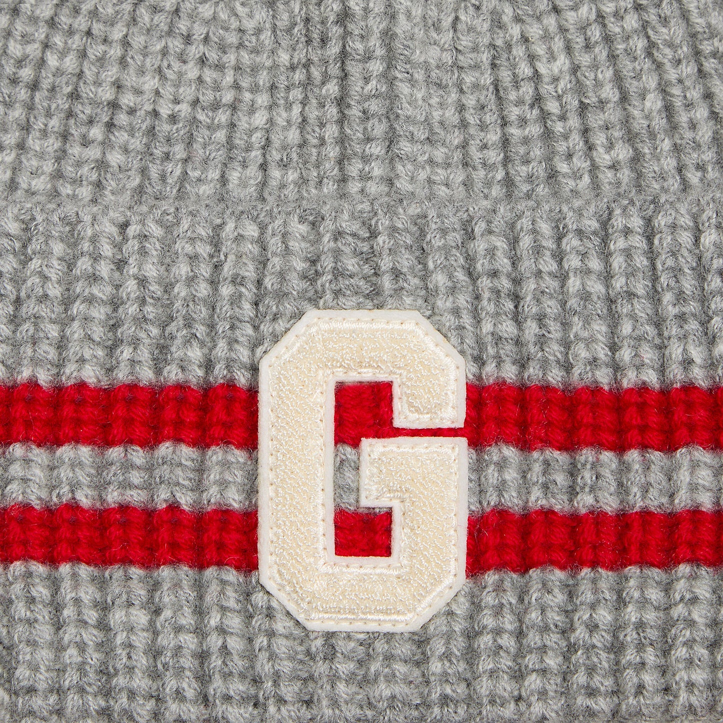 G/FORE STRIPED IT LETTER G WOOL CASHMERE BEANIE