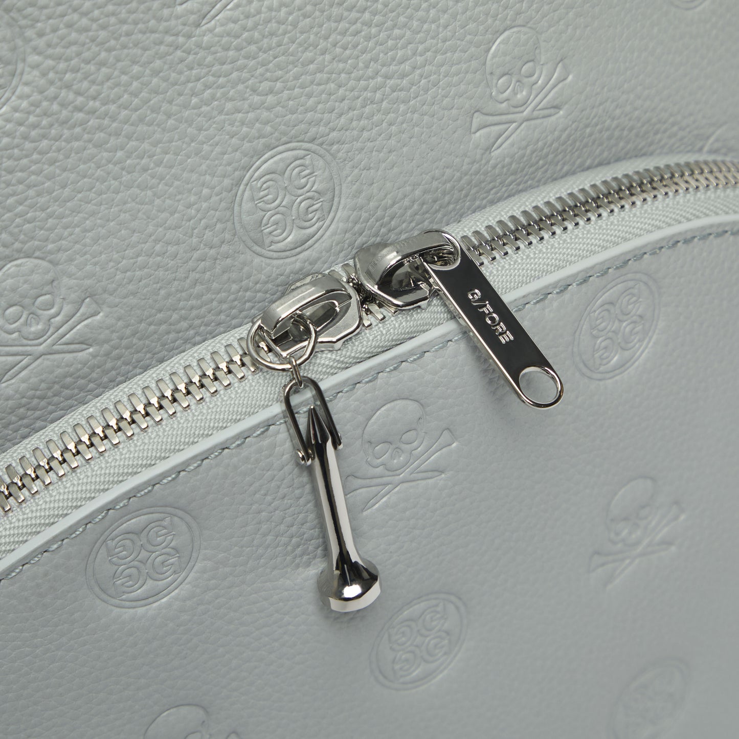 G/FORE EMBOSSED SKULL & TEES LEATHER BACKPACK