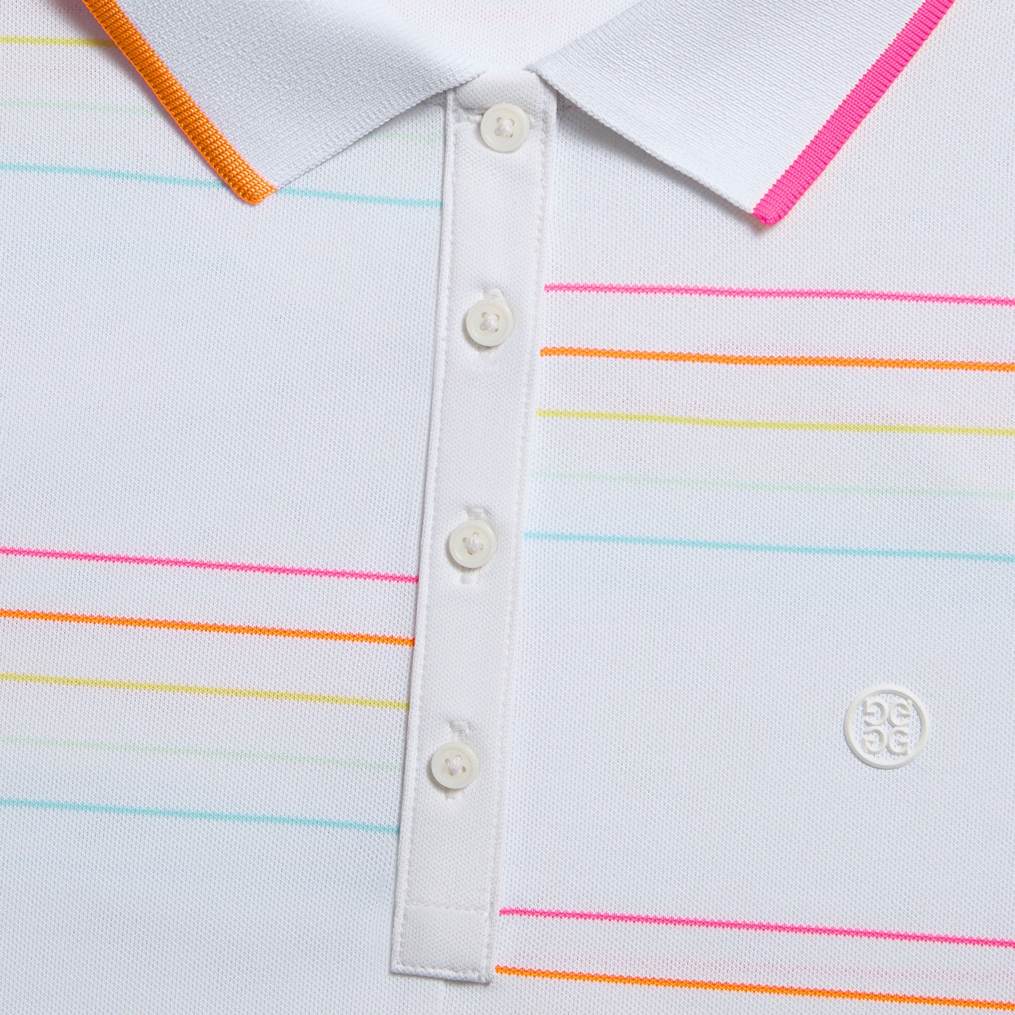G/FORE OFFSET STRIPE TECH PIQUÉ SLEEVELESS POLO