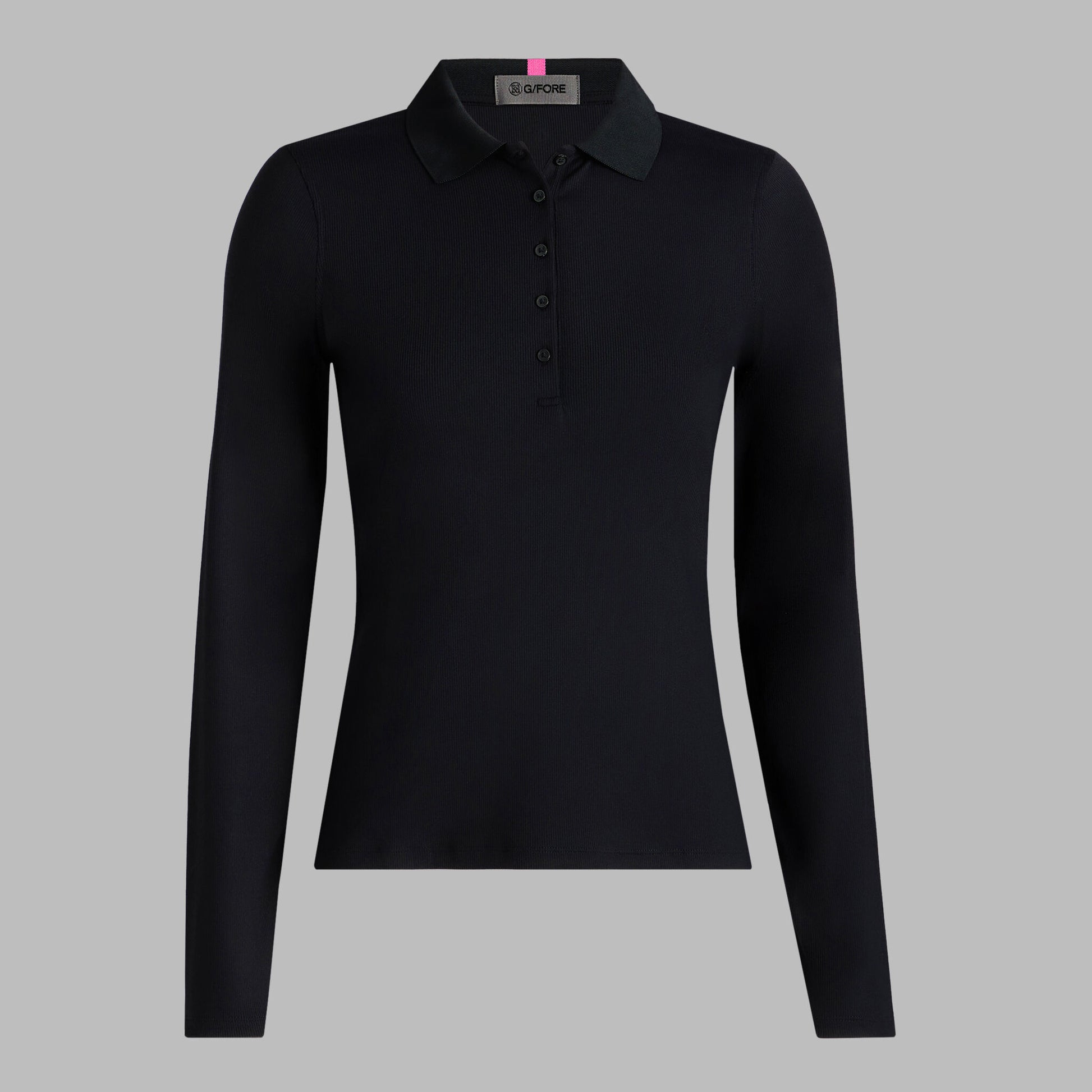 G/FORE RIBBED TECH NYLON LONG SLEEVE POLO