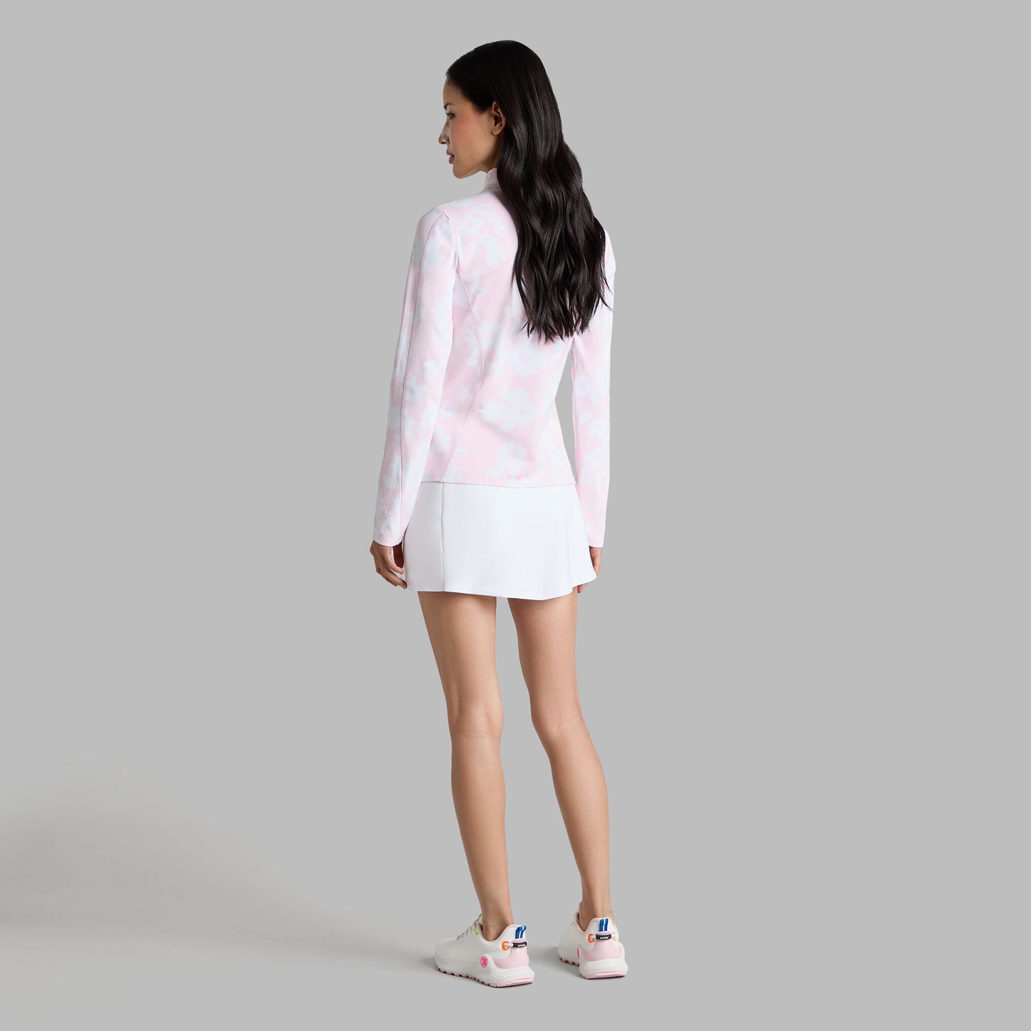 G/FORE PRINTED BRUSH BACK STRETCH PULLOVER