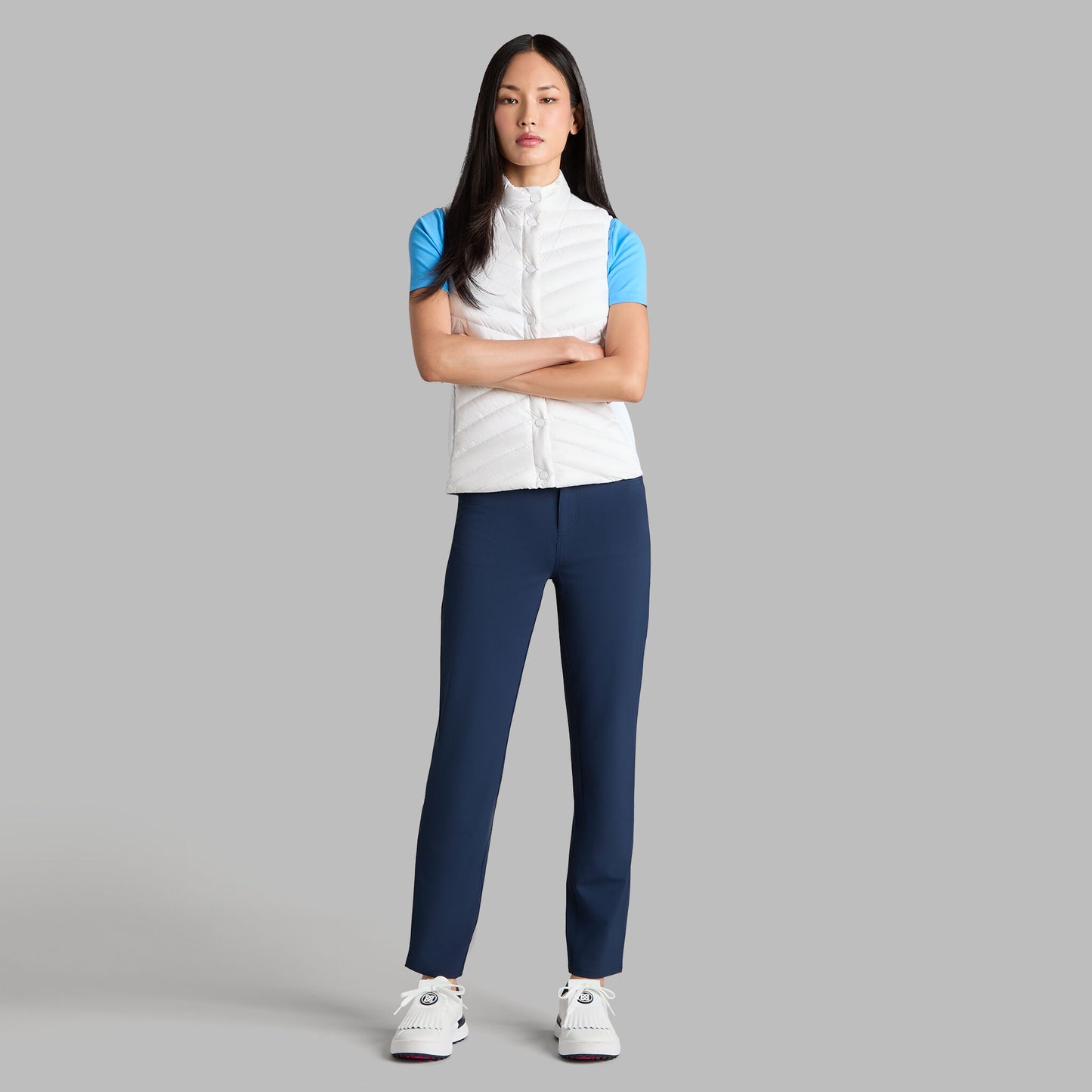 G/FORE V-DOWN QUILTED STRETCH TECH INTERLOCK VEST