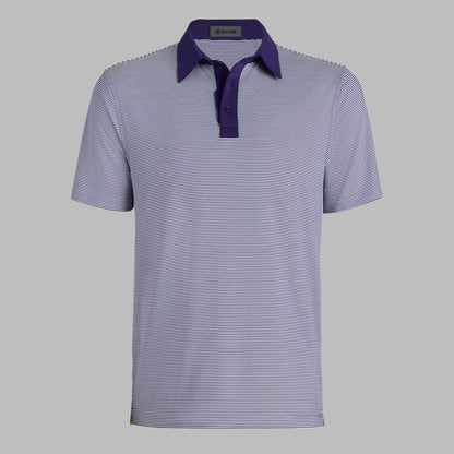 G/FORE FEEDER STRIPE FINE TECH JERSEY POLO