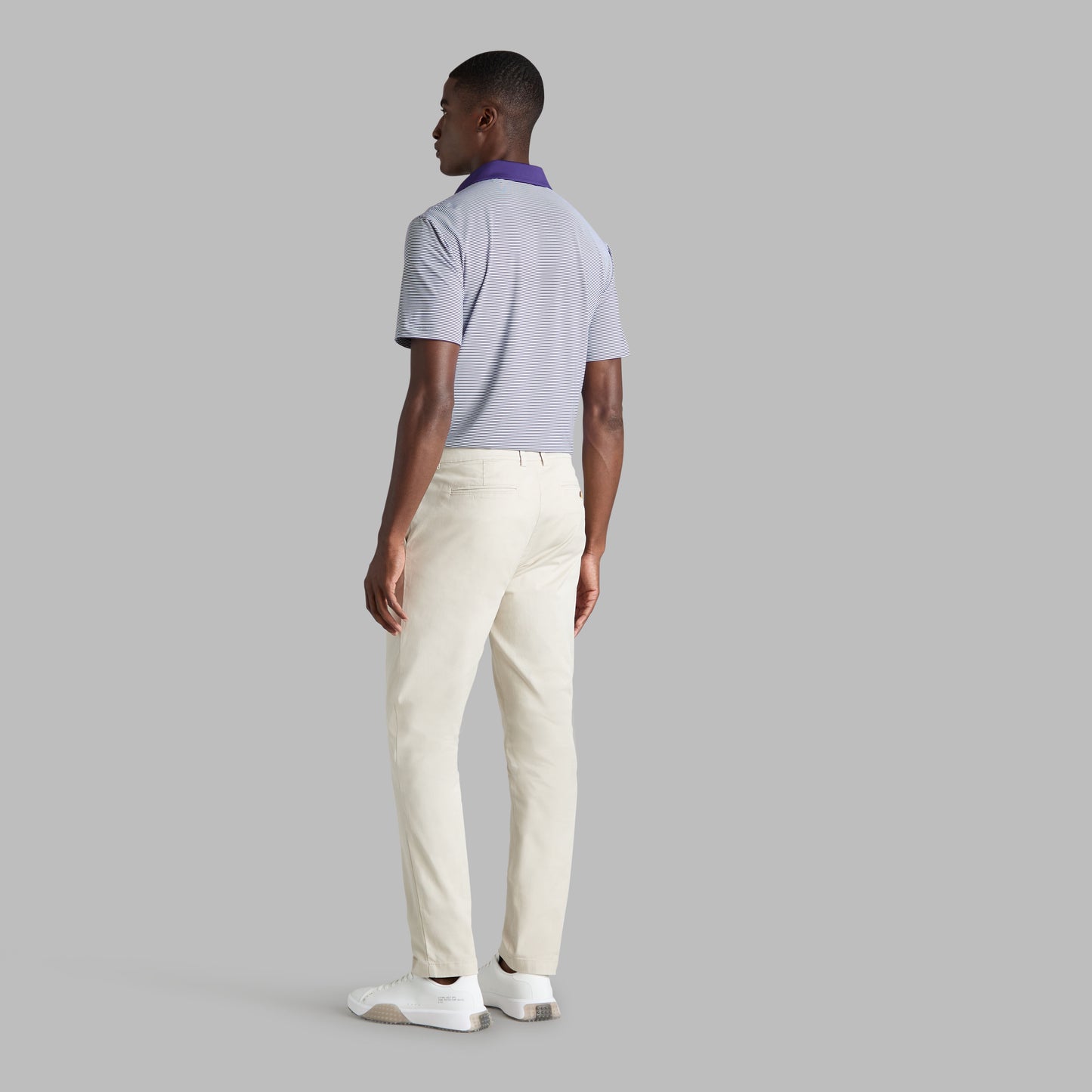 G/FORE FEEDER STRIPE FINE TECH JERSEY POLO