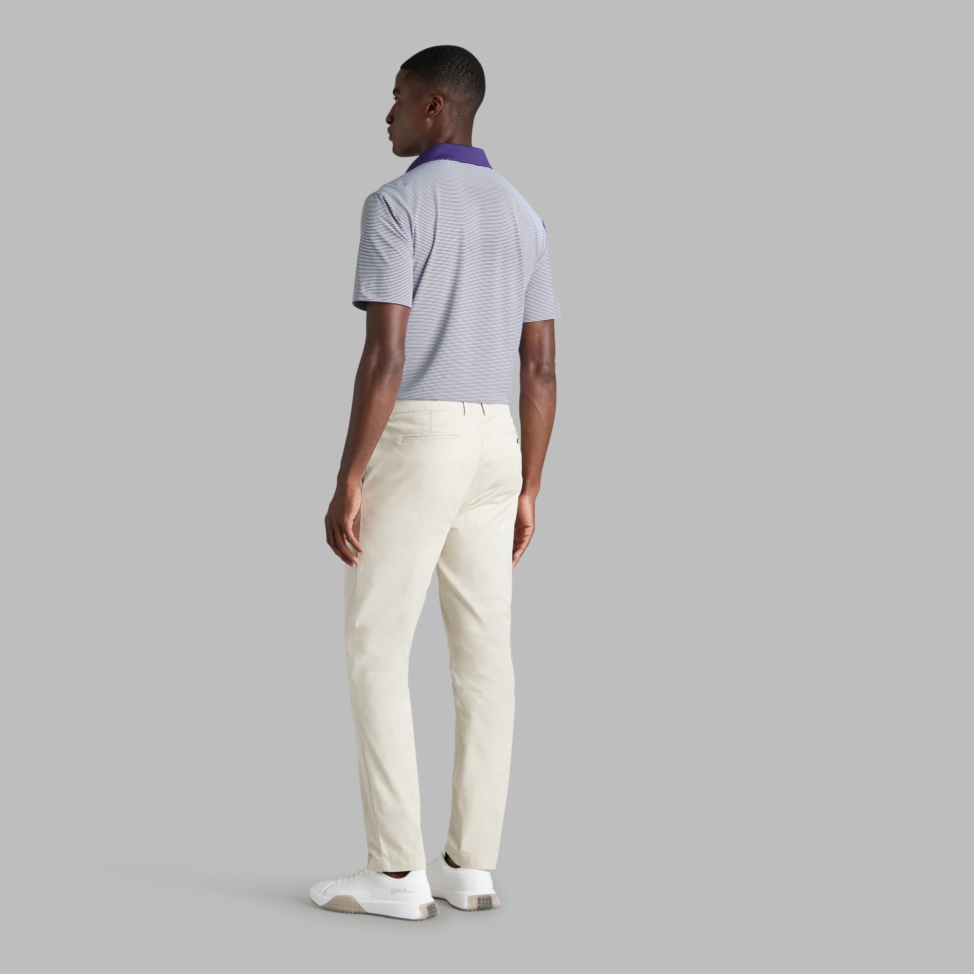 G/FORE FEEDER STRIPE FINE TECH JERSEY POLO