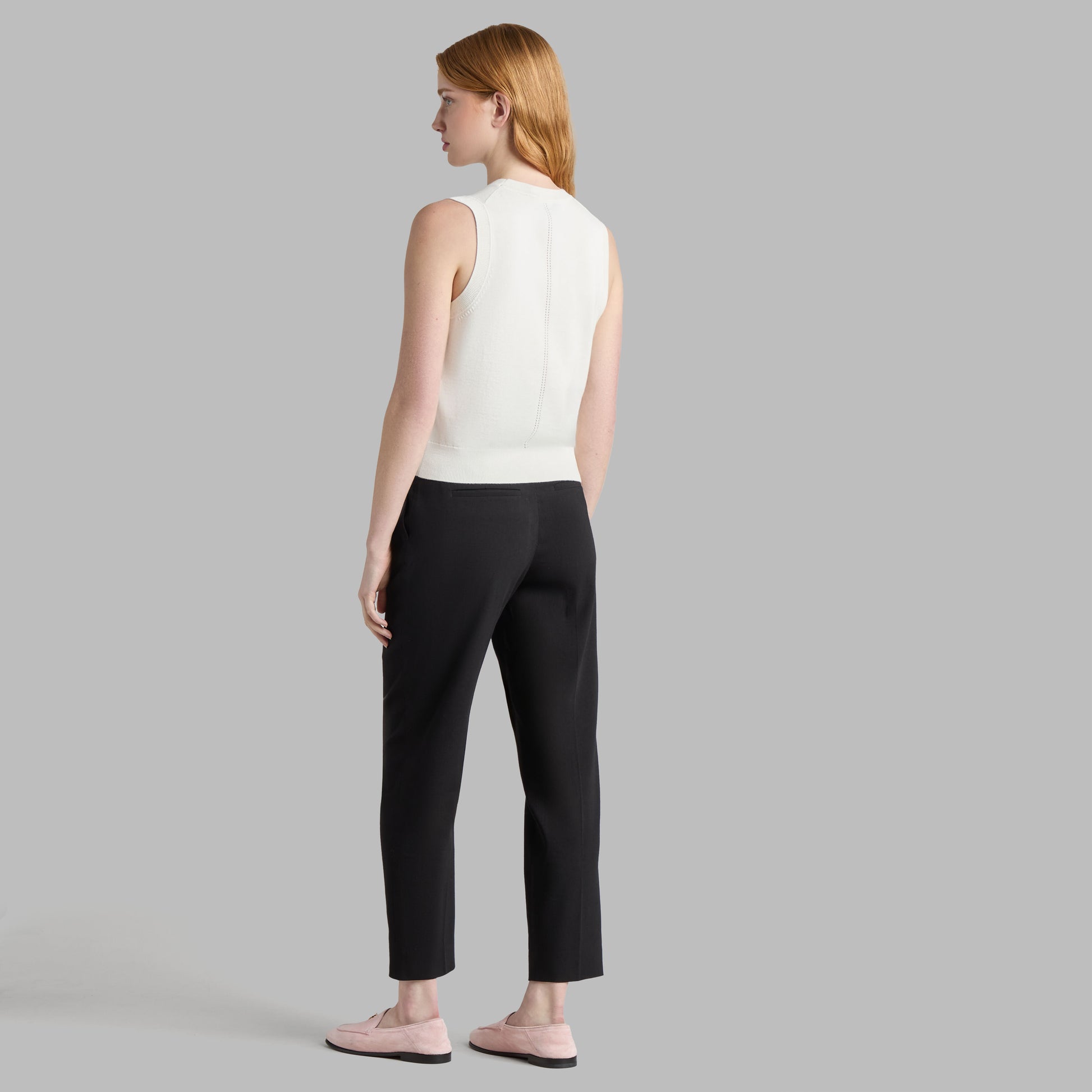 G/FORE LTD RELEASE LINEN CROPPED PLEATED TROUSER